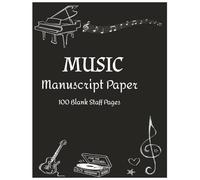music manuscript sheet: Music Writing Notebook | Blank Sheet Music Notebook | Wide Staff Blank Manuscript Paper | 7 Staves Per Page | Staff Paper Notebook | 8.5"x11" | 100 Pages