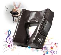 Music Master - Cojín de alta fidelidad con sonido para la cara, almohada de masaje Bluetooth para descansar boca abajo, reposacabezas de mesa de masaje ultrasuave, gran apertura de ojos para una