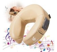 Music Master Crescent - Cojín Redondo de Alta fidelidad con Sonido de Alta fidelidad, Almohada de Masaje Bluetooth, Almohadilla para reposacabezas de música, Soporte Musical para el Cuello para mesas