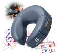 Music Master Crescent - Cojín redondo de alta fidelidad para la cara, almohada de masaje Bluetooth, reposacabezas musical, soporte musical para el cuello para mesas de masaje, azul real