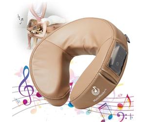 Music Master Crescent - Cojín redondo de alta fidelidad para la cara, almohada de masaje Bluetooth, reposacabezas musical, soporte musical para el cuello para mesas de masaje, nutria