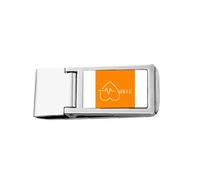 Music Moving Heartbeat Fluctuation Love Slim Money Clip Billetera de bolsillo de acero inoxidable