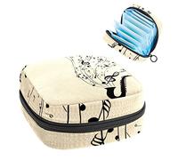 Music Note - Bolsa de almacenamiento para servilletas sanitarias, Varios colores, 4.7x6.6x6.6 in/12x17x17 cm