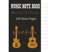 Music Note Book: Manuscript: Music enthusiast | 100 Staff paper for musicians | Blank Sheet Music Notebook | Great for all ages | 100 pages | 8.5x11 Inches