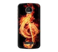 Music Note Burn Funda Carcasa Case para Motorola Moto Z Force, Z Play