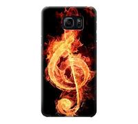 Music Note Burn Funda Carcasa Case para Samsung Galaxy S6 Edge Plus