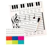 Music Note Dry Erase Board, Music Note Reading Board,Tarjeta de borrado en seco de dos lados | El piano Learning debe ser el marcador de la clase de profesor de piano