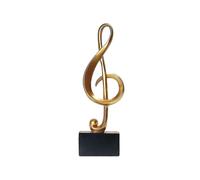 Music Note Figurine Musical Sculpture Musical Note Ornaments Musical Symbol Decoration Resin Craft for Home Piano Gifts Souvenirs(golden) [free Shippi