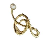 Music Note Hair Clips With Pearl,Hair Clip Pearl - Non Slip Metal Hairpins