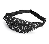 Music Note Poses of Lacrosse Players Fanny Pack, riñonera Deportiva para niños Adultos para Hombres y Mujeres