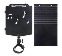 Music Note Stand - Caja de marcha, soporte de hojas portátil, soporte de música ajustable, herramienta de ejercicio ligera para flauta, trompeta, clarinete, oboe, banda musical, muestras de orquesta
