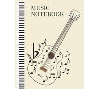 Music Notebook: 100 pages wide staff manuscript paper | Music Notebook for Students, Musicians, Writers, and Composers