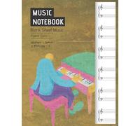 Music Notebook: Blank Sheet Music Notebook for Piano solo | Notebook for Musicians | | Full 8.5" wide x 11" high | 6 Systems per Page | 12 staves per page | 100 Pages