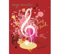 Music Notebook: Blank Staff Sheet for Music Composition, and Writing Melody, 8.5"x11"/ 21.59 x 27.94 cm, 140+ sheets, great gift for musicians and music lovers