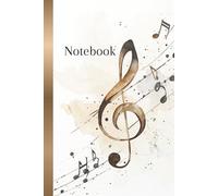 Music Notebook: Elegant Watercolour Musical Notebook with 120 Cream Lined Pages - Journal for Musicians, Songwriters & Music Lovers