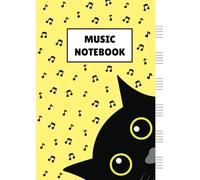 Music Notebook For Kids: Wide Staff Blank Sheet Book For Children Who Love Cats!