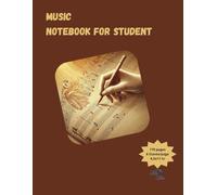 Music Notebook for Student - 170 pages 8,5x11in 6 Staves/page: 170 Pages, 6 Staves Per Page, Wide Spacing for Notes, Music Manuscript Paper for Kids, Beginners, and School Use