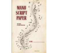 MUSIC NOTEBOOK, STAFF MANUSCRIPT PAPER, BLANK STAFF PAGES 6x9: Blank Sheet Music Book, Music Writing Notebook, 9 staves, 48 pages