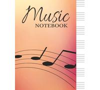 Music Notebook: Wide staff | 120 Pages 7 staves per page | Large Spaces Between Lines | Music Composition & Notation Manuscript Paper for Musicians, Songwriters