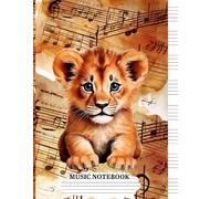 Music Notebook | Wide Staff: Big Lion Music Writing Notebook for Kids & Beginners | Blank Sheet Music Notebook | School Music Notebook | Music ... 8 Wide Staves Per Page | 8,5"x11" | 100 pages