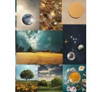 music notebook with notes, featuring themes of nature, space, technology