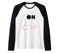 MUSIC ON - WORLD OFF X Música Amor Músico Músico Am Camiseta Manga Raglan