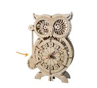 MUSIC PARK Puzzle 3D Madera Reloj Búho con Péndulo Mecánico Manualidades y Maquetas para Construir Adultos Rompecabezas Adultos Modelismo Maquetas Idea de Regalo Creativa