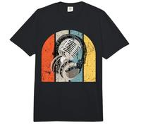 Music Podcaster Contenido Streamer Retro Auriculares Micrófono Comfort Colors Adult Heavyweight T-Shirt