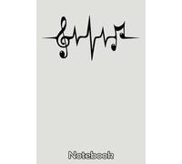 Music Pulse Heartbeat Notes Clef Frequency Wave Sound Festival Notebook: 6"x9" Wide-Ruled Journal with 110 Pages - Ideal for Note-Taking, Planning, and Everyday Writing
