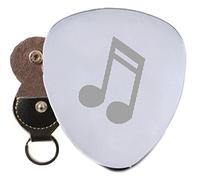 Music Quaver Note - Púa de guitarra de acero grabado en llavero