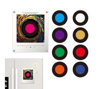 Music Refrigerator Magnets S Record Stickers with Rotating Player