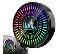 Music Rhythm - Ambientador de coche - Difusor LED activado por sonido con RGB - Atomizador de fragancia inteligente controlado por voz - Desodorante interior automotriz de lujo y luz de estado de