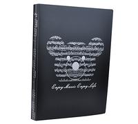 Music Sheet File Piano Score Folder Paper Storage Folder Documents Holder Blank Sheet Files Plastic A4 Size 40 Pockets (Music Bear File Folder-Black)