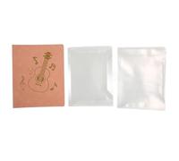Music Sheet Holder PU Leather Cover 20 Sleeves 40 Pockets Capacity Expandable Transparent Sheet Music Binder for Piano Guitar Band Choir Orchestra Practice A4 Size
