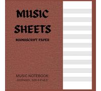 Music Sheets 200 Pages 8.5”×8.5” Music Staff Loose Leaf Sheets, Wide Staff Blank Manuscript Paper, Music Standard Manuscript Paper for Musician and ... of Music Pocket 200 pages 10 Staves per Page