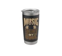 Music Soothes My Soul Auriculares Audio Lover Animal spots Vaso térmico de acero inoxidable de doble pared
