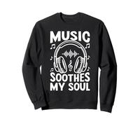 Music Soothes My Soul Vintage Auriculares Amantes de la música Sudadera