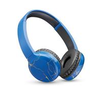 Music Sound - Auriculares Bluetooth con Almohadillas On Ear Soft-Touch -Arcos Ajustables - Adaptación y Comodidad - Play Time 22 Horas - Azul