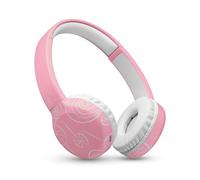 Music Sound - Auriculares Bluetooth con Almohadillas On Ear Soft-Touch -Arcos Ajustables - Adaptación y Comodidad - Play Time 22 Horas - Rosa