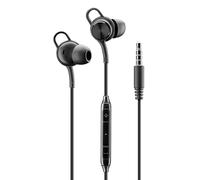 Music Sound | Auriculares de Cable en la Oreja - Conector Jack de 3,5 mm - Estables y cómodos - Ergonómicos - Negro
