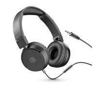 Music Sound | Headband con Cable Basic | Audífonos Auriculares Stereo Supraaurales Diadema Expandibles con Jack 3.5 mm y Micrófono - Plegable - Color Negro