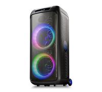 Music Sound Sound Box, Altavoz Bluetooth Portátil, 110W, Luces RGB Sync, True Wireless, Asa y Ruedas, 3 Horas de Autonomía, Sonido Potente para Fiestas al Aire Libre