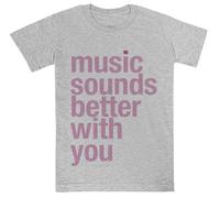 Music Sounds Better with You Camiseta De Manga Corta Gris Kids tee