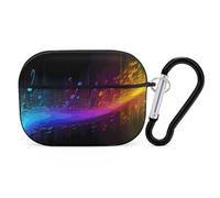 Music Spectrum - Funda protectora rígida para AirPods Pro 2, a prueba de golpes, para mujeres y hombres, compatible con Airpod Pro de 2ª y 1ª generación con llavero, color negro