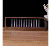 Music Spectrum Light - Adjustable Rhythm Recognition Lamp with 12 Nixie Tubes, 7 Modes, Wooden Base for Studio & Gaming Room