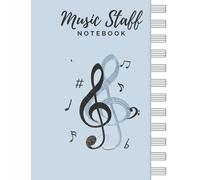 Music Staff Notebook: Blank Sheet Music Composition Manuscript / 12 Stave Music Notebook / Music Manuscript Paper / 100 Pages