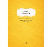 Music Staff Notebook for Kids - Wide Staff and Blank Pages: 6 Wide Staves per Page | Alternating Staff and Blank Pages | 100 Pages | Large 8.5 × 11 ... Music Lessons and Beginner Music Students