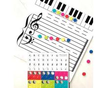 Music Staff - Pizarra blanca magnética para ejercicios de piano, herramienta para escribir notas para los empleados, herramientas de enseñanza para educación, diseño fácil de borrar, lecciones