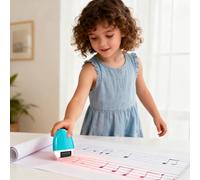 Music Stamp, Roller Seal with Staff Lines, Teaching Tool for Classroom, Portable Design, Easy Roll Feature, Educational Tool, Writing Accessory for Elementary 1.77x1.1x2.44 Inches