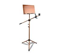 Music Stand Soporte de música portátil, soporte de proyector, soporte portátil, soporte for portátil, soporte de tableta con bolsa de transporte y micrófono, marrón Sheet Music Stand (Size : 1)